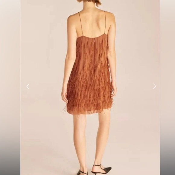 Rebecca Taylor Feather Sheath Mini Silk Dress - Picture 6 of 13